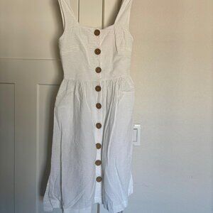 Mango White Fit and Flare Dress in XS (USA 2)